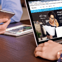 image of a website landing page