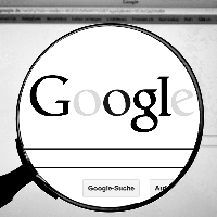 black and white image of a google search page screen