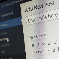 black and white image of a wordPress admin screen