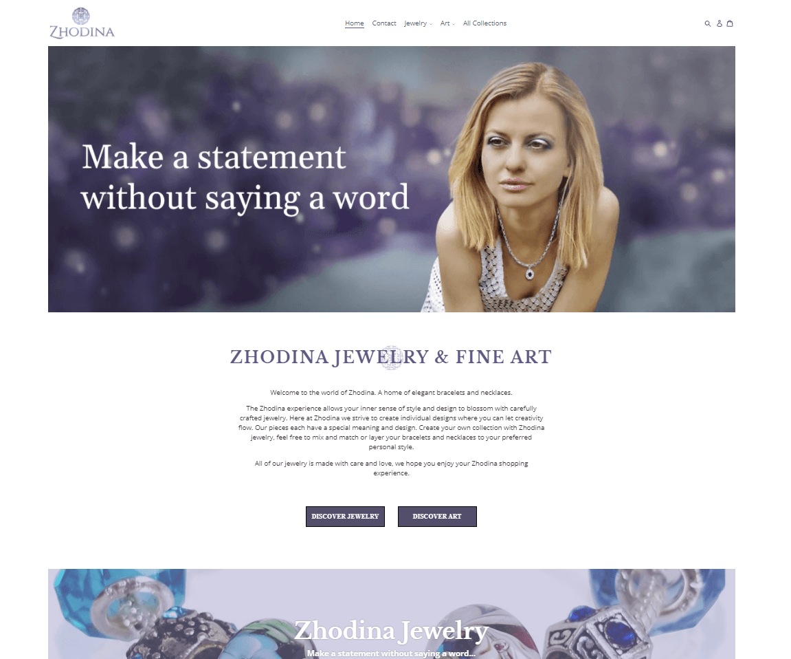 Screenshot of zhodina website
